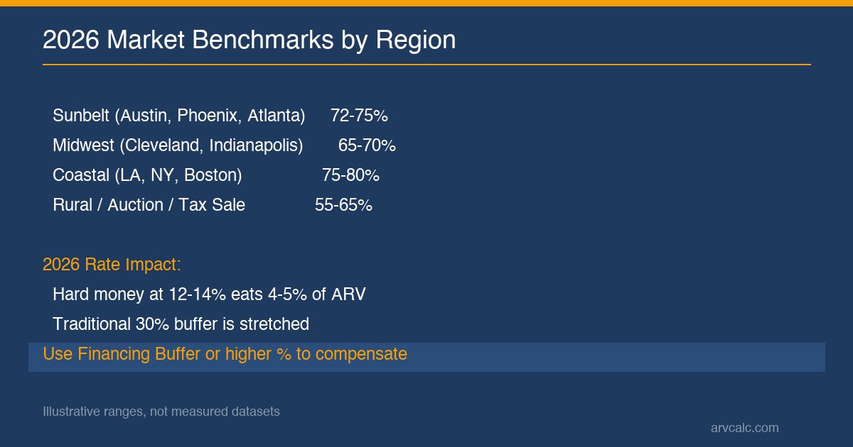 70 percent rule real estate benchmarks by market region for 2026
