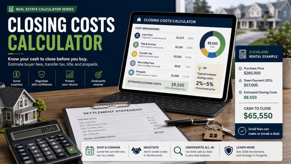 Closing Costs Calculator — Real Estate Buyer & Seller Guide (2026)