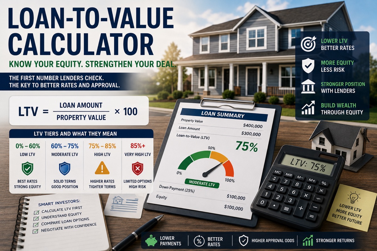Loan to Value Calculator — LTV Ratio Guide for Investors (2026)
