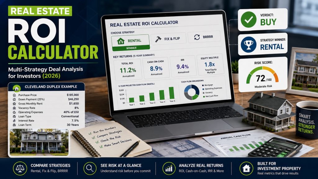 Real Estate ROI Calculator — Investment Returns Guide (2026)