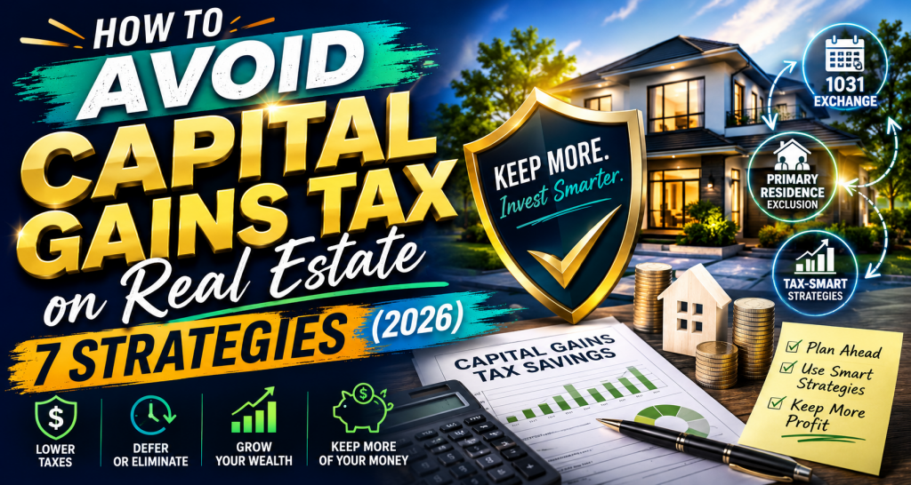 Avoid Capital Gains Tax on Real Estate: 7 Smart Strategies (2026)