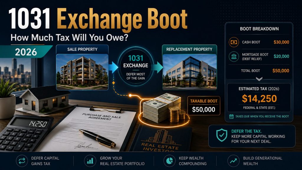 1031 Exchange Boot: How Much Tax Will You Owe? (2026)