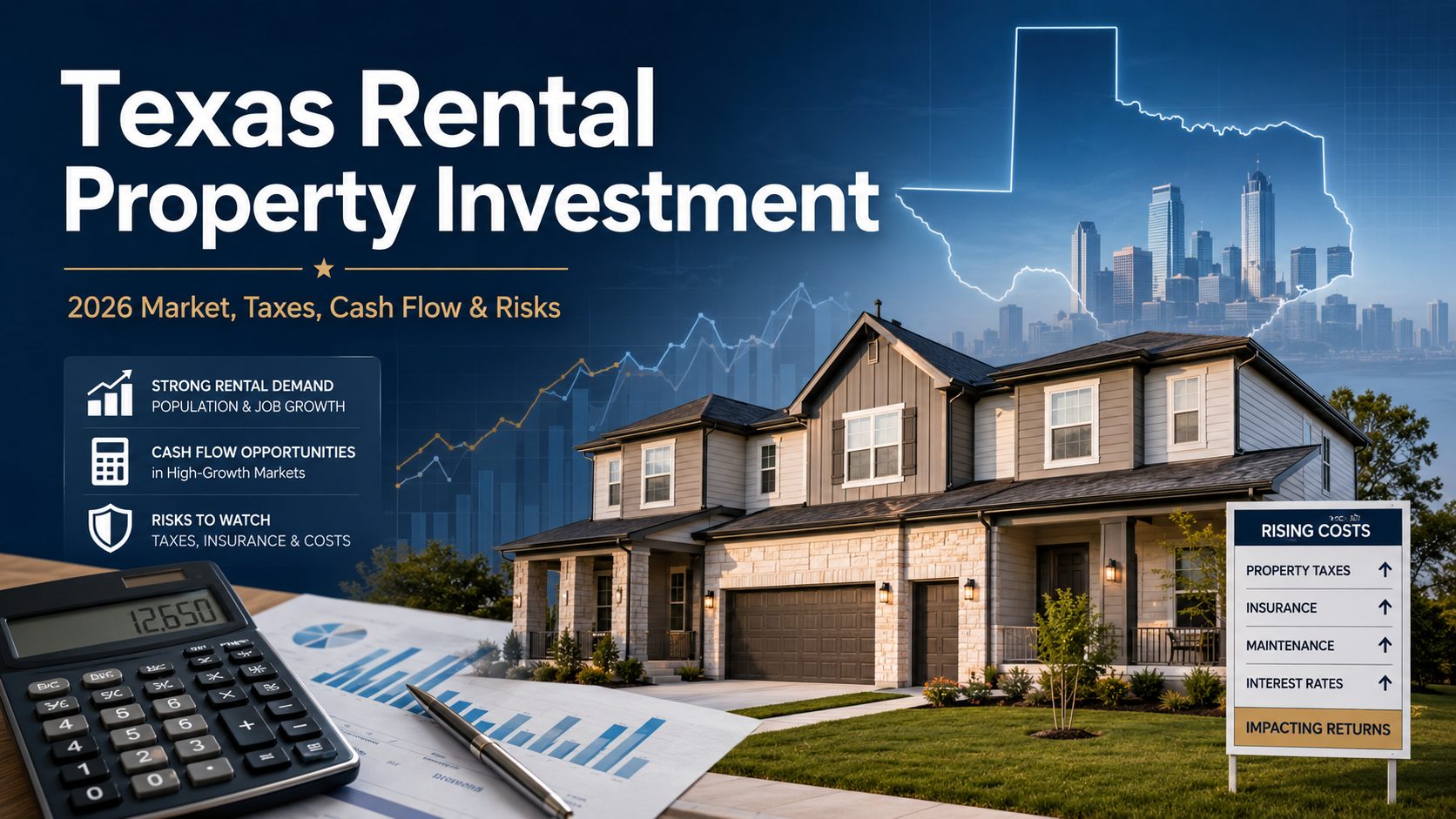 Texas rental property investment analysis with market data taxes insurance and cash flow