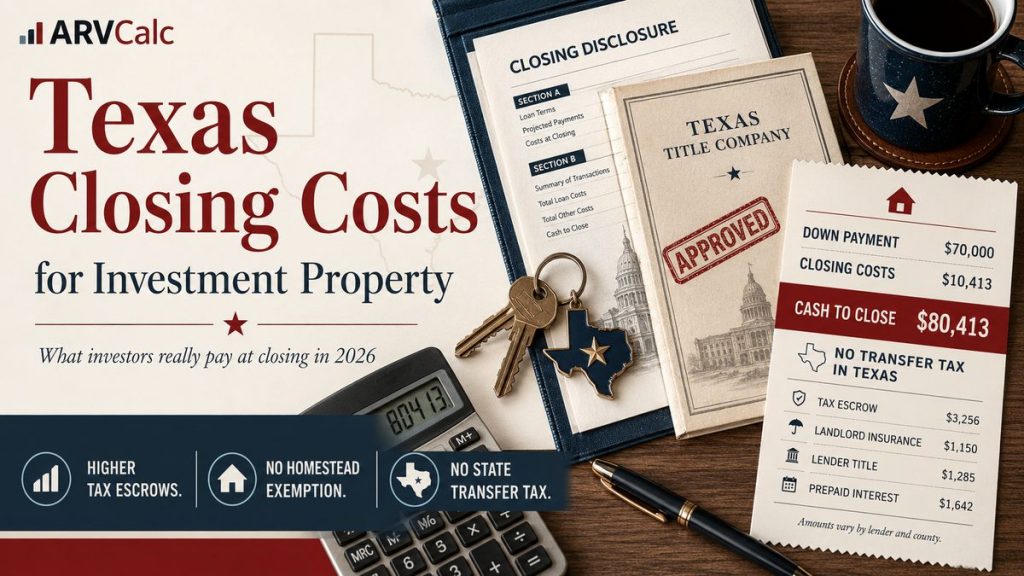 Texas Closing Costs for Investment Property: Complete Breakdown (2026)