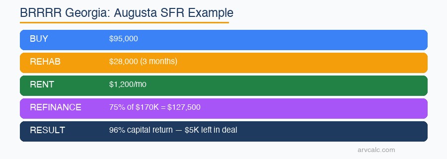 BRRRR Georgia Augusta SFR example