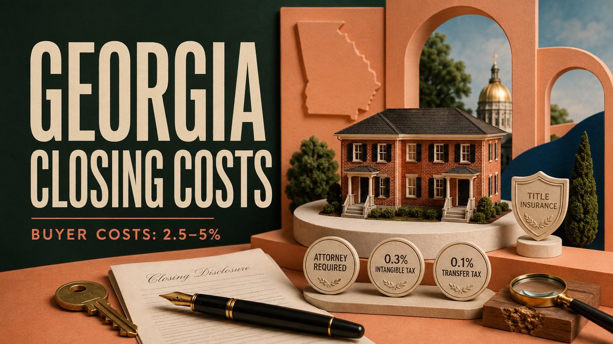 Georgia closing costs for investment property buyer costs 2.5-5% with attorney required intangible tax and transfer tax