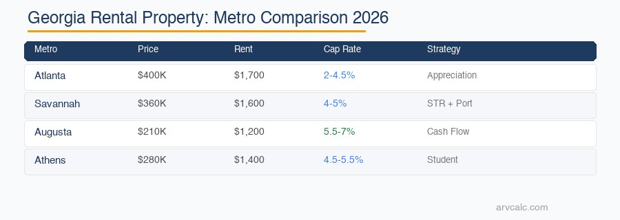 Georgia rental property metro comparison 2026