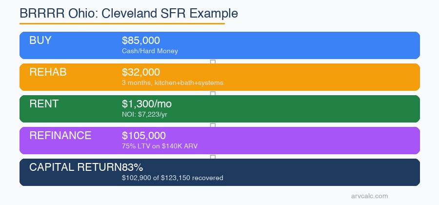 BRRRR Ohio Cleveland SFR example