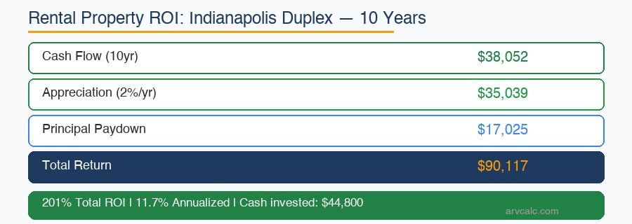 Indianapolis duplex 201% ROI