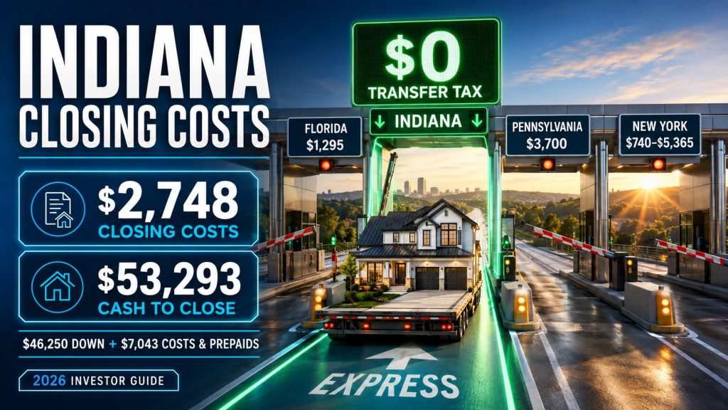 Indiana Closing Costs for Investment Property: Full Breakdown (2026)