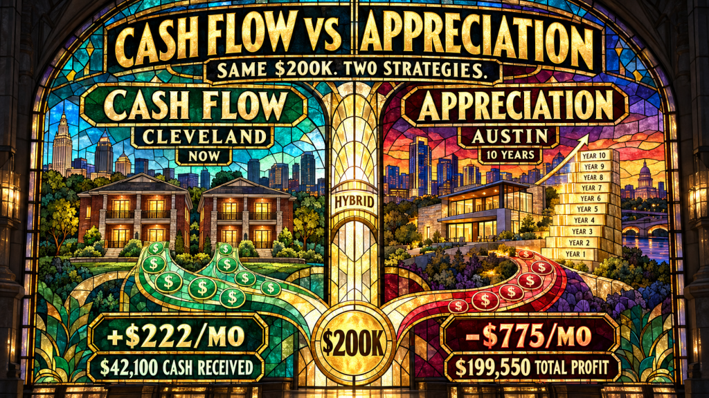 Cash Flow vs Appreciation: Which Strategy Actually Wins? (2026)