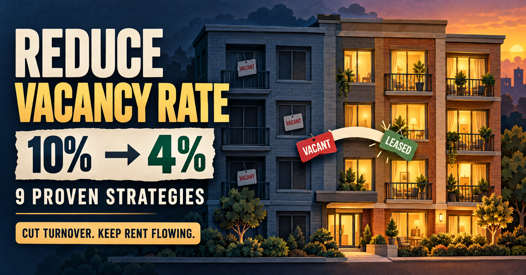 Reduce vacancy rate from 10 to 4 percent with 9 proven strategies